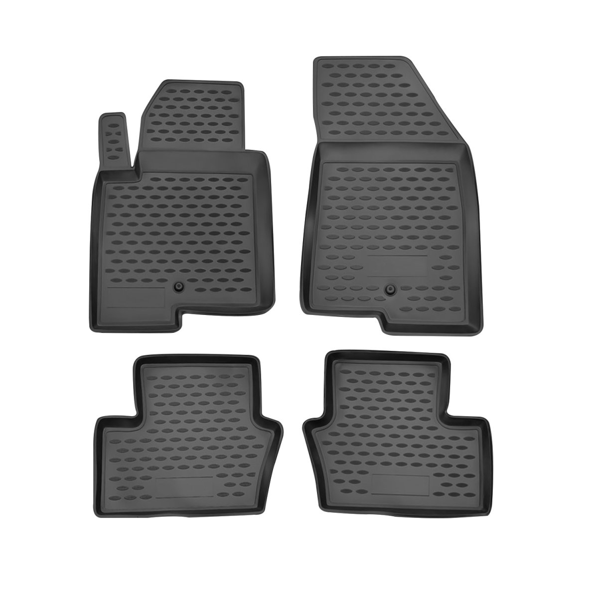 Jeep Compass Floor Mats - Omac - Rubber TPE - Black - '07-'16 Jeep Compass Floor Mats - Omac - Rubber TPE - Black - '07-'16